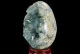 Crystal Filled, Celestine (Celestite) Egg #124709-2